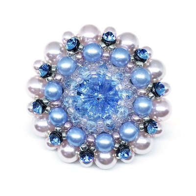 Сет из трех брошей Blue Sky Rose
